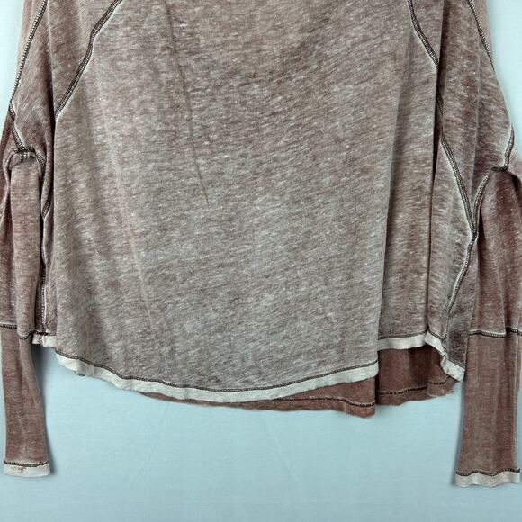 We the Free People Macchiato Scoop Neck Top Blouse Long Sleeve Women's Size XS - Picture 9 of 11